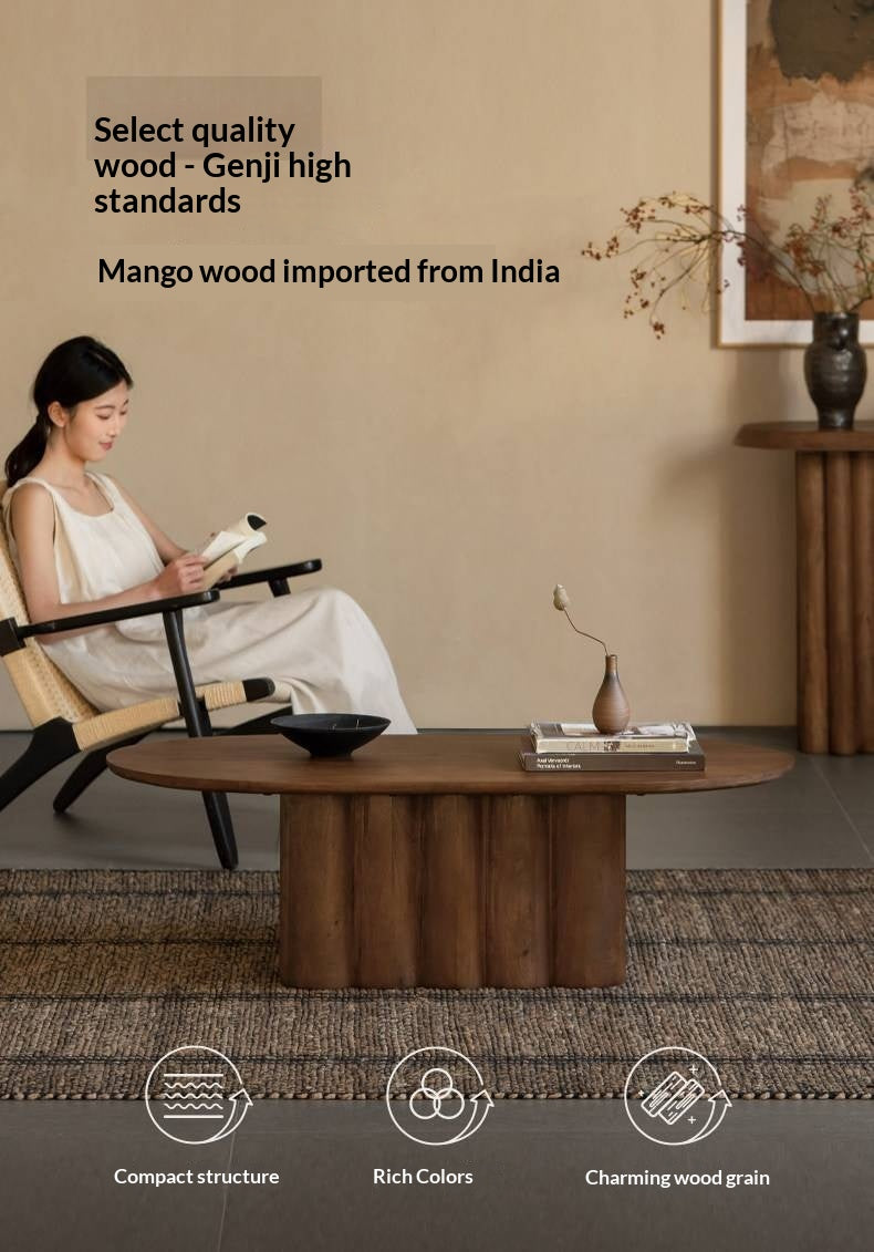 Mango Solid Wood Wabi Sabi Style Coffee Table