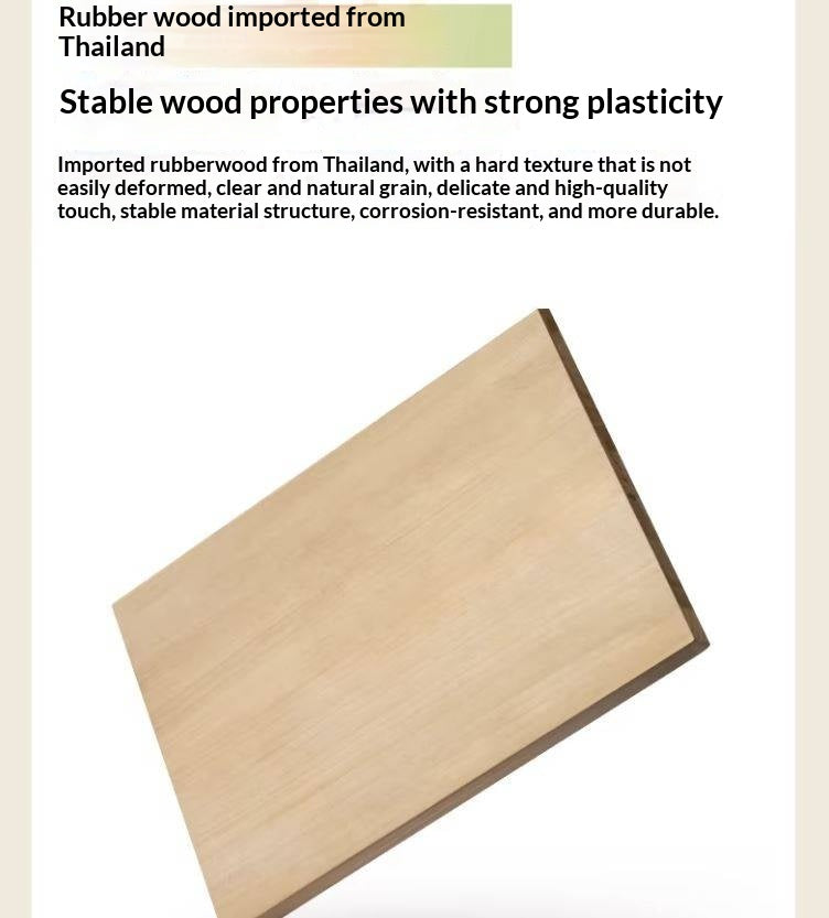 Solid RubberWood Floor TV Cabinet Cream Style.