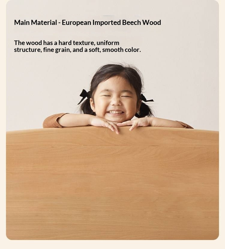 Beech Solid Wood Children's Nightstand Modern Minimalist