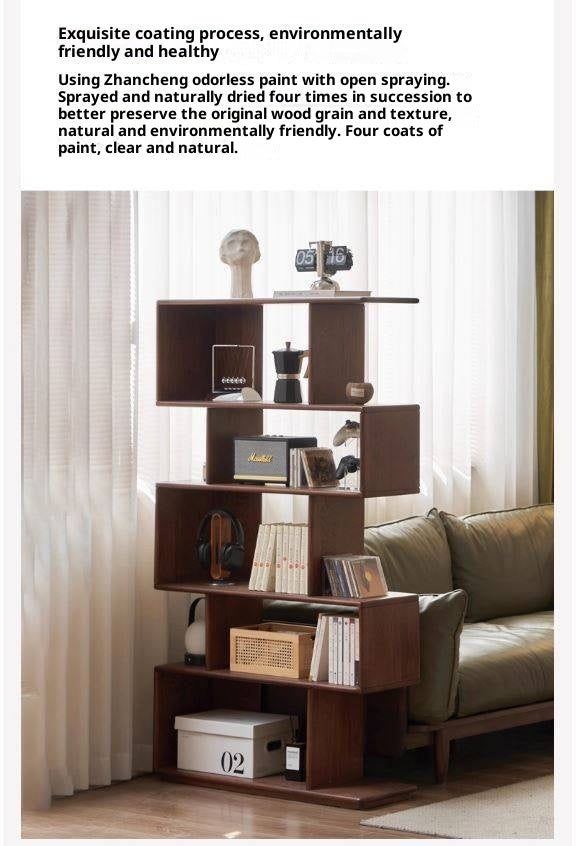 Oak Solid Wood Antique Bookshelf