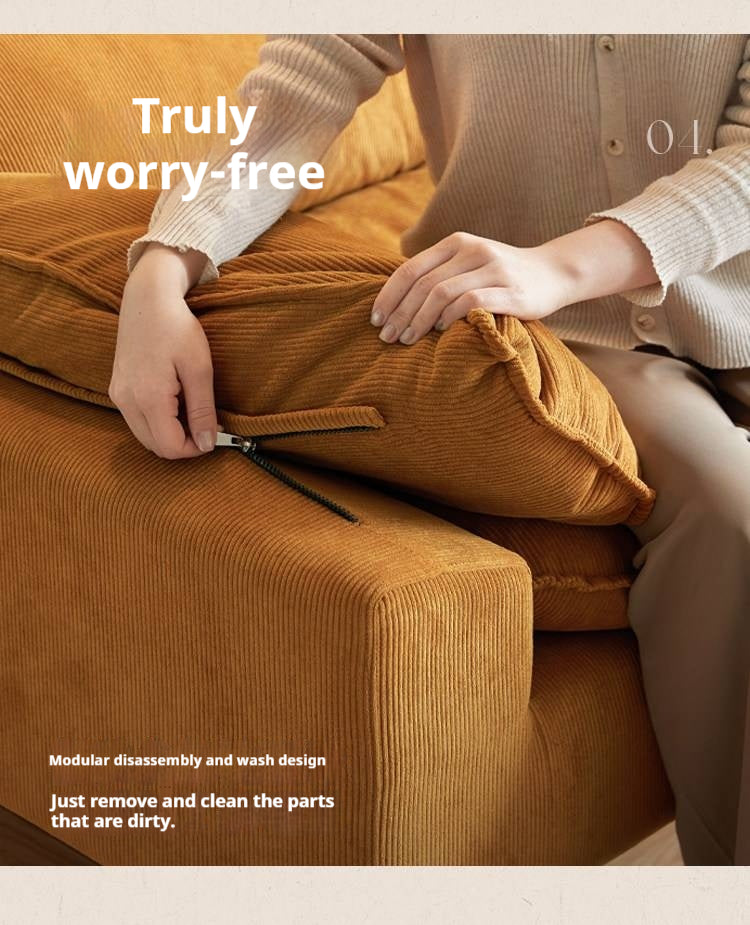 Deep Seat Sofa with Adjustable Headrest