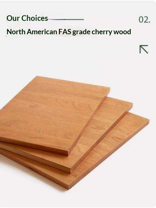 Cherry Solid Wood Bookcase Floor-Standing Free Combination Bookshelf