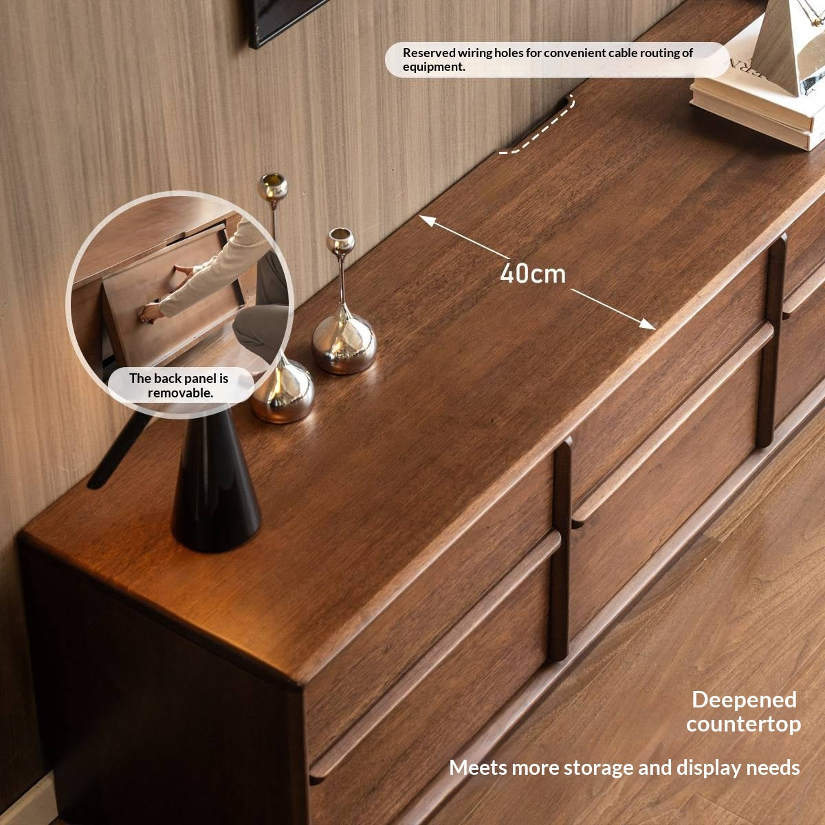 Solid Rosewood Modern Simple TV Cabinet