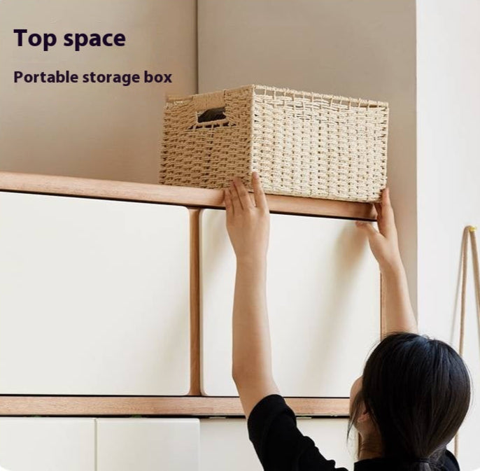 Solid Rubberwood Modern Children's Sliding Door Wardrobe