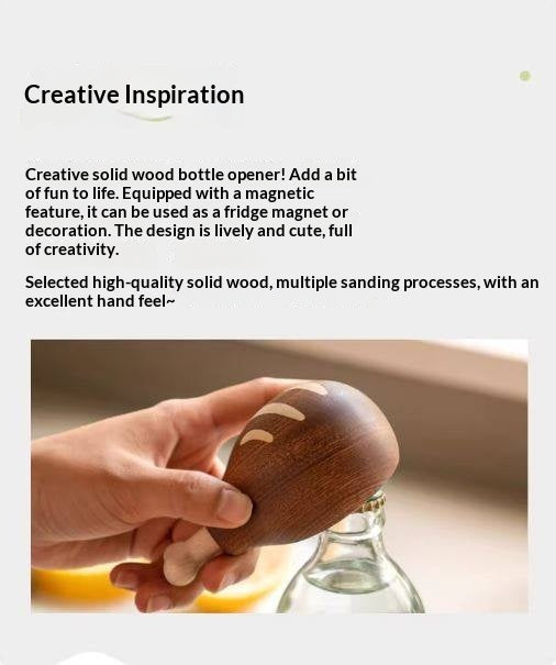 White Oak, Black Walnut, Beech, Maple Solid Wood Beer Bottle Opener