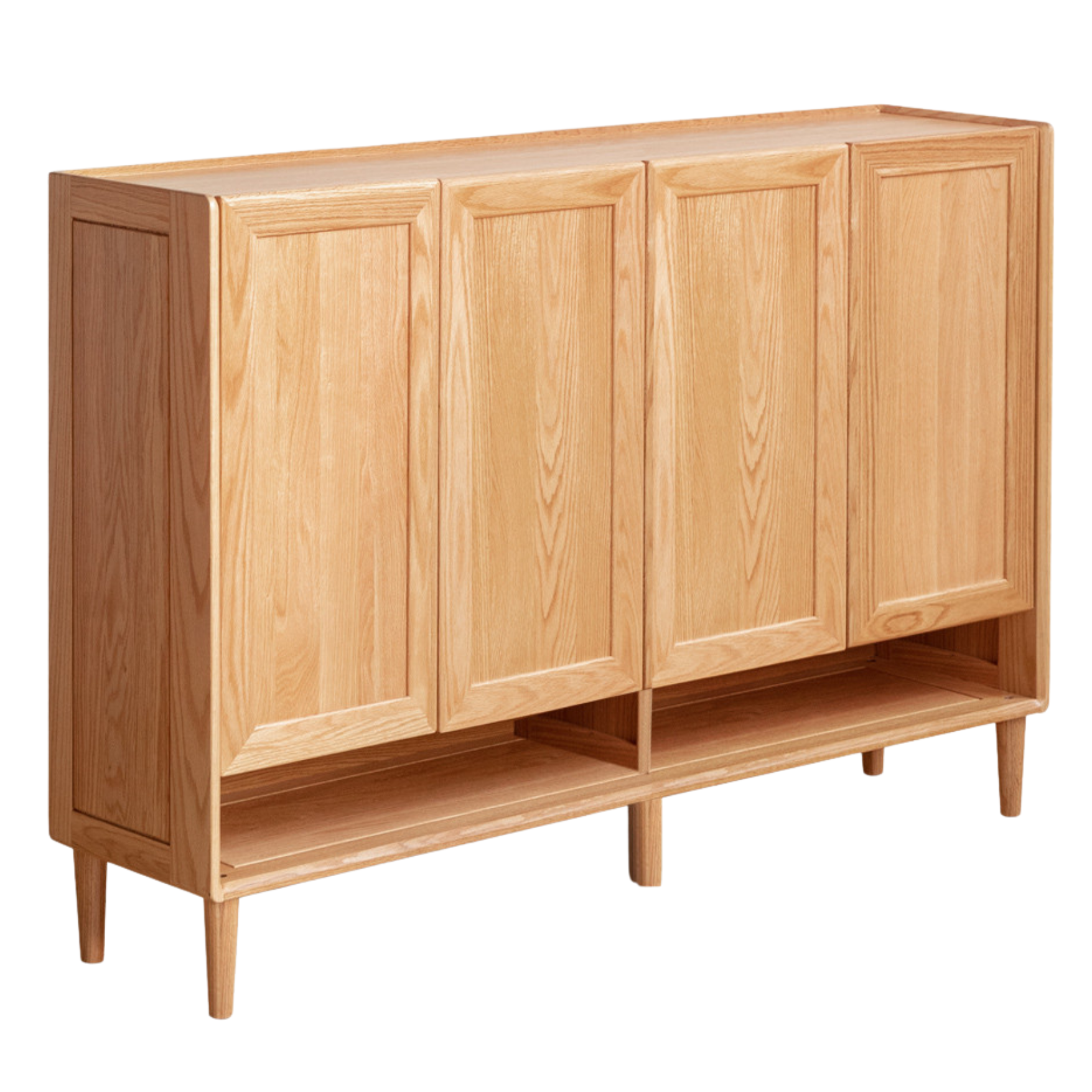 Oak Solid Wood Shoe Cabinet, Shoe Changing