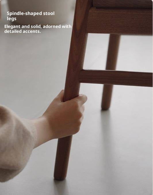 Set 4 Pcs Black, Walnut, Ash, Oak, Beech, Sandalwood Solid Wood Dining Chair