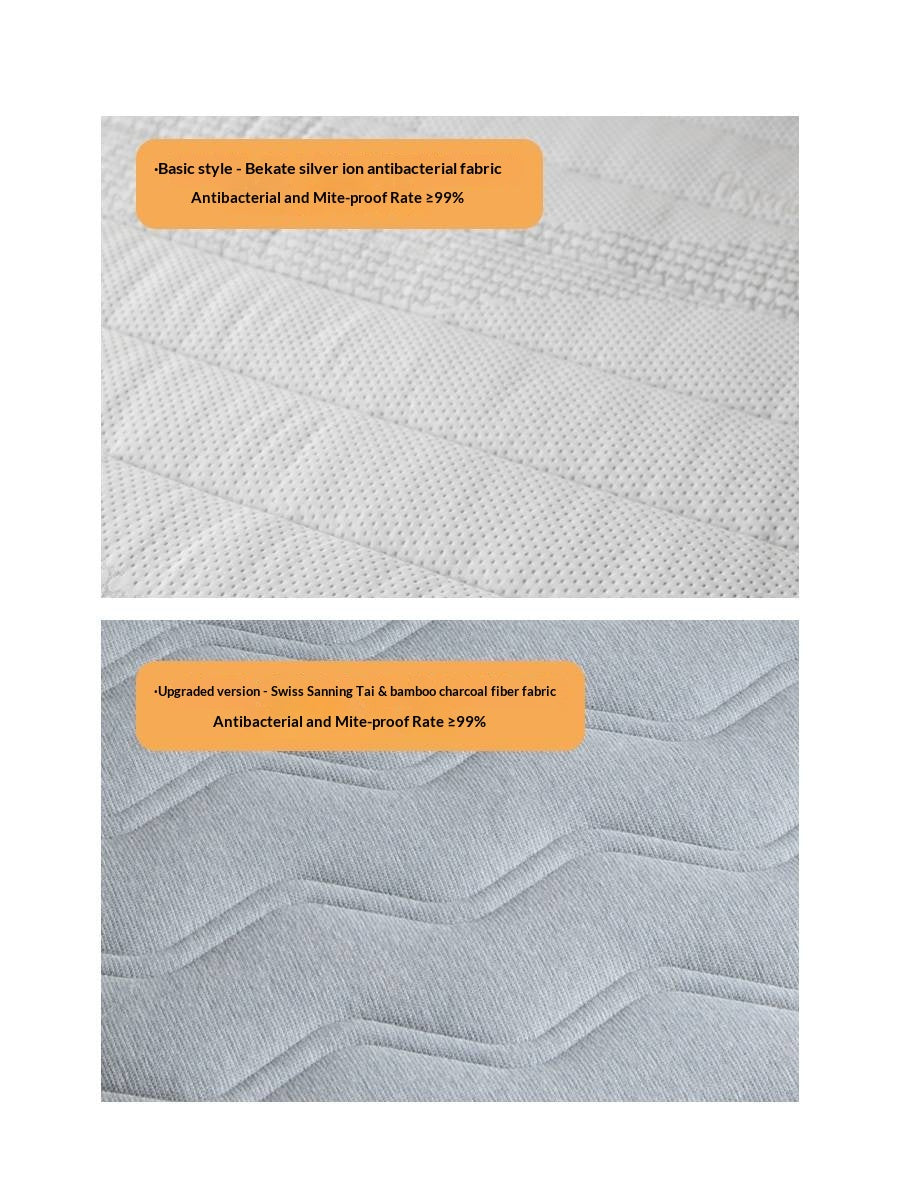 Eco-Friendly Coconut Palm and Bamboo Charcoal Latex Mattress — Zero-Glue, Antibacterial, Breathable, Thin Design