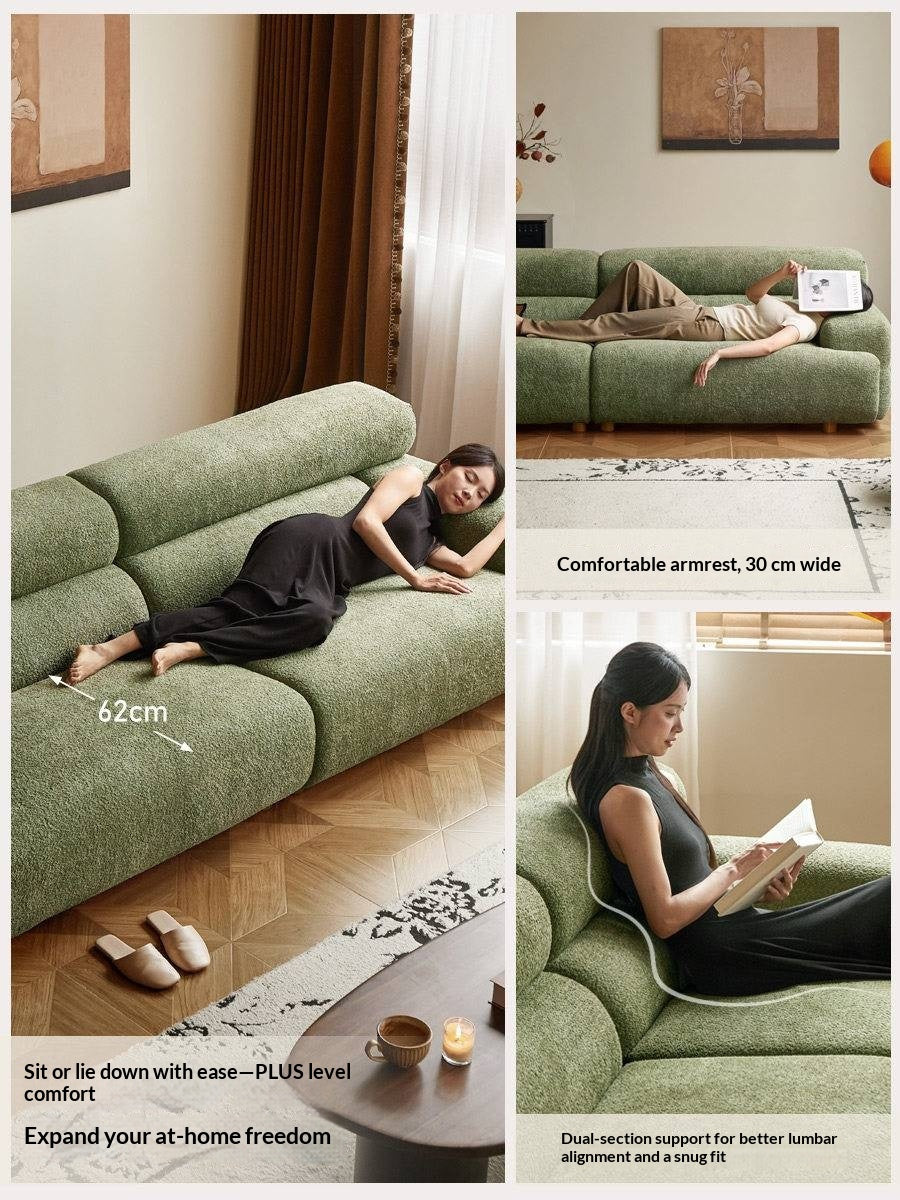 Bouclé Fabric Modern Soft Block Sofa