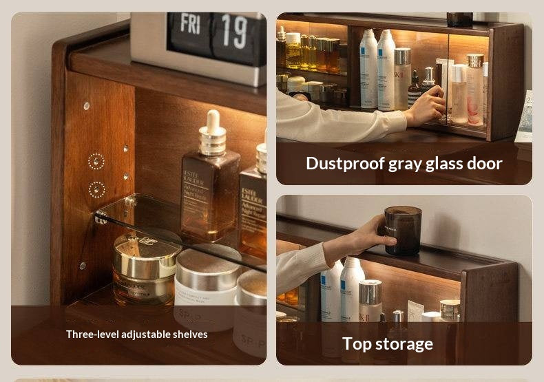 Solid Longan Hardwood Modern Minimalist Vanity Table