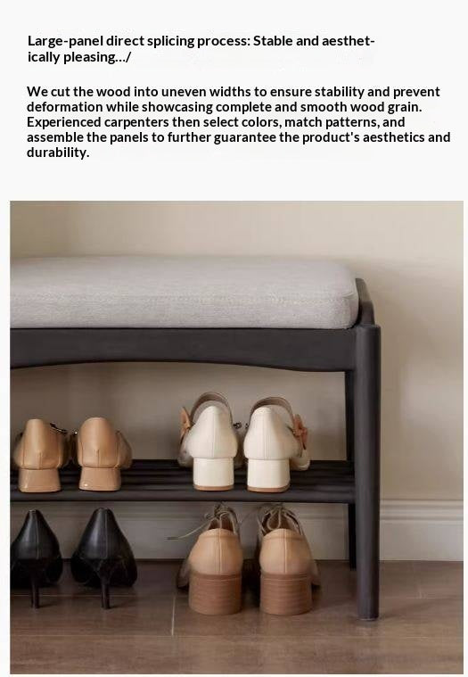 Oak Solid Wood Shoe Changing Bench