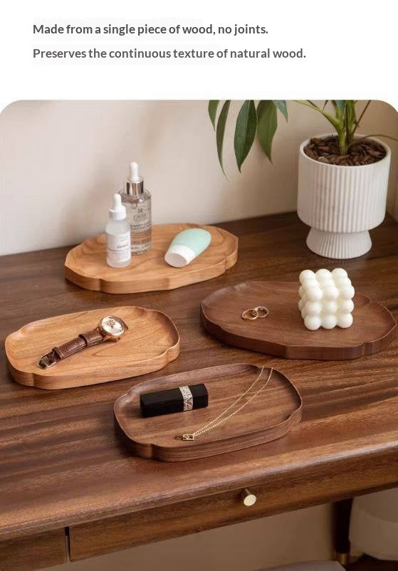 Black Walnut, Cherry Solid Wood Tray Storage Plate