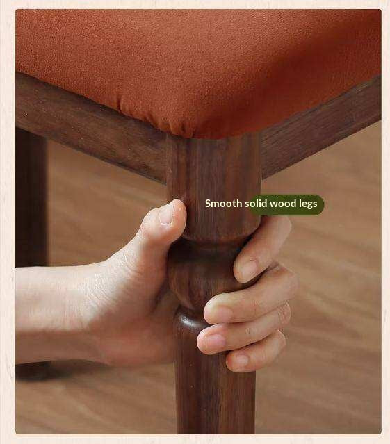 Black Walnut Solid Wood American Retro Makeup Stool