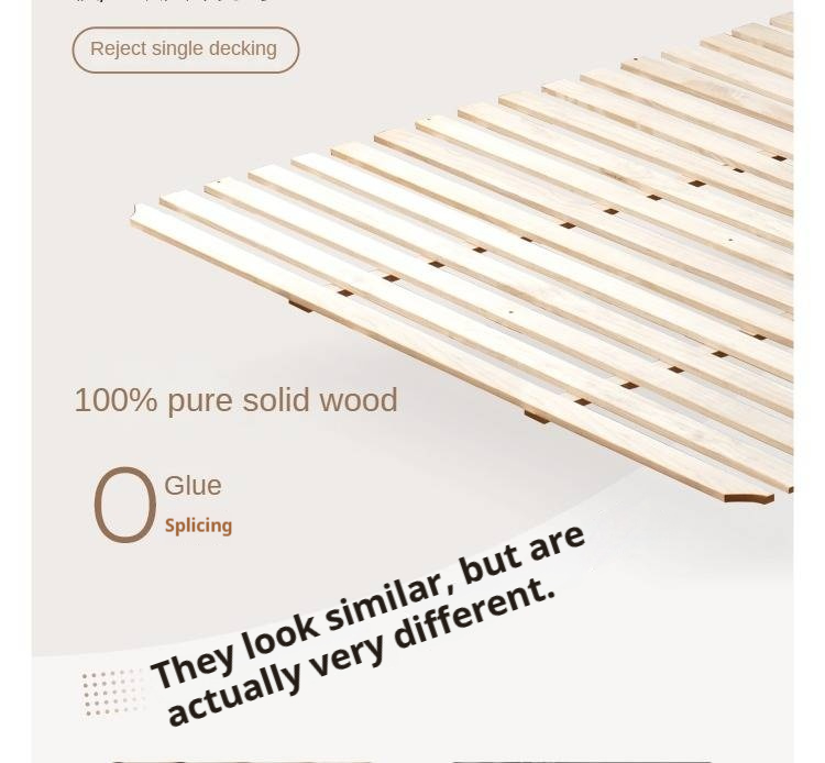 Oak Solid Wood Technology Cloth Bed Modern