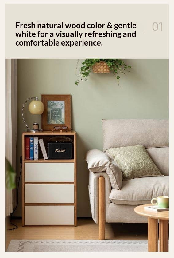 Oak Solid Wood Floor Side Cabinet