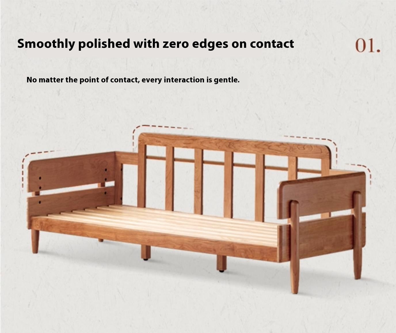 Cherry Solid Wood Sofa Living Room Antique