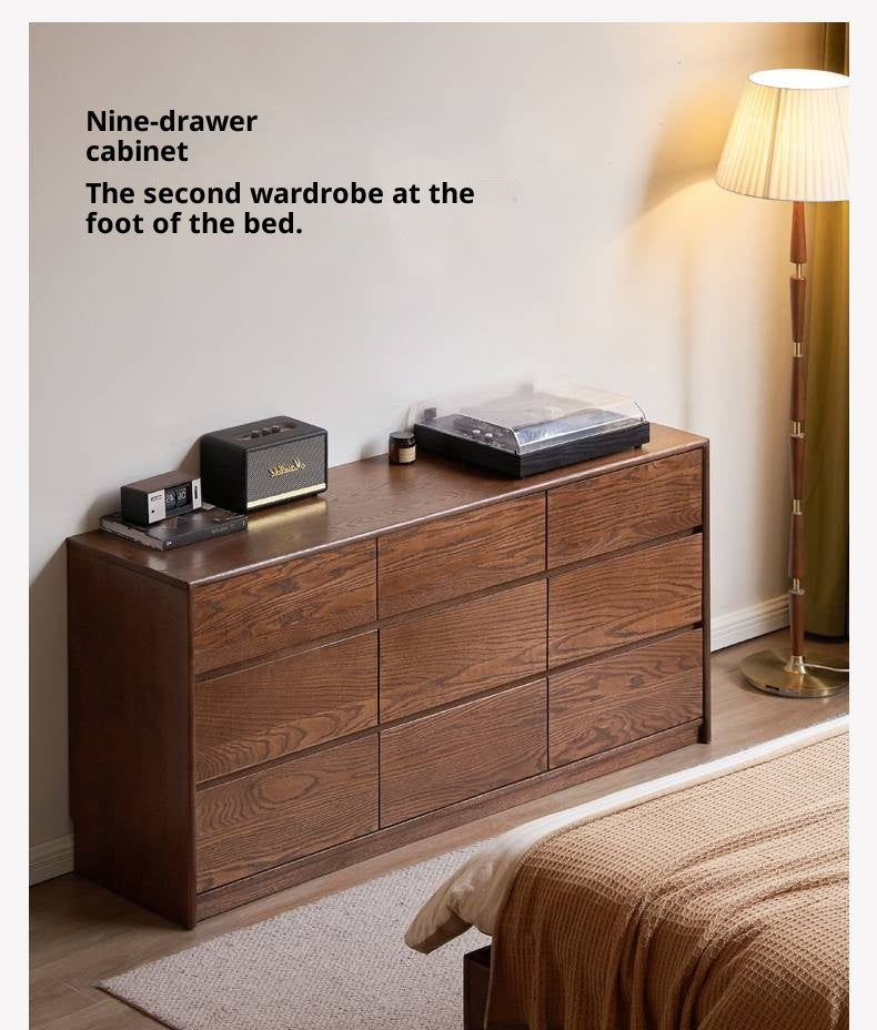 Oak Solid Wood Modern Drawer Cabinet