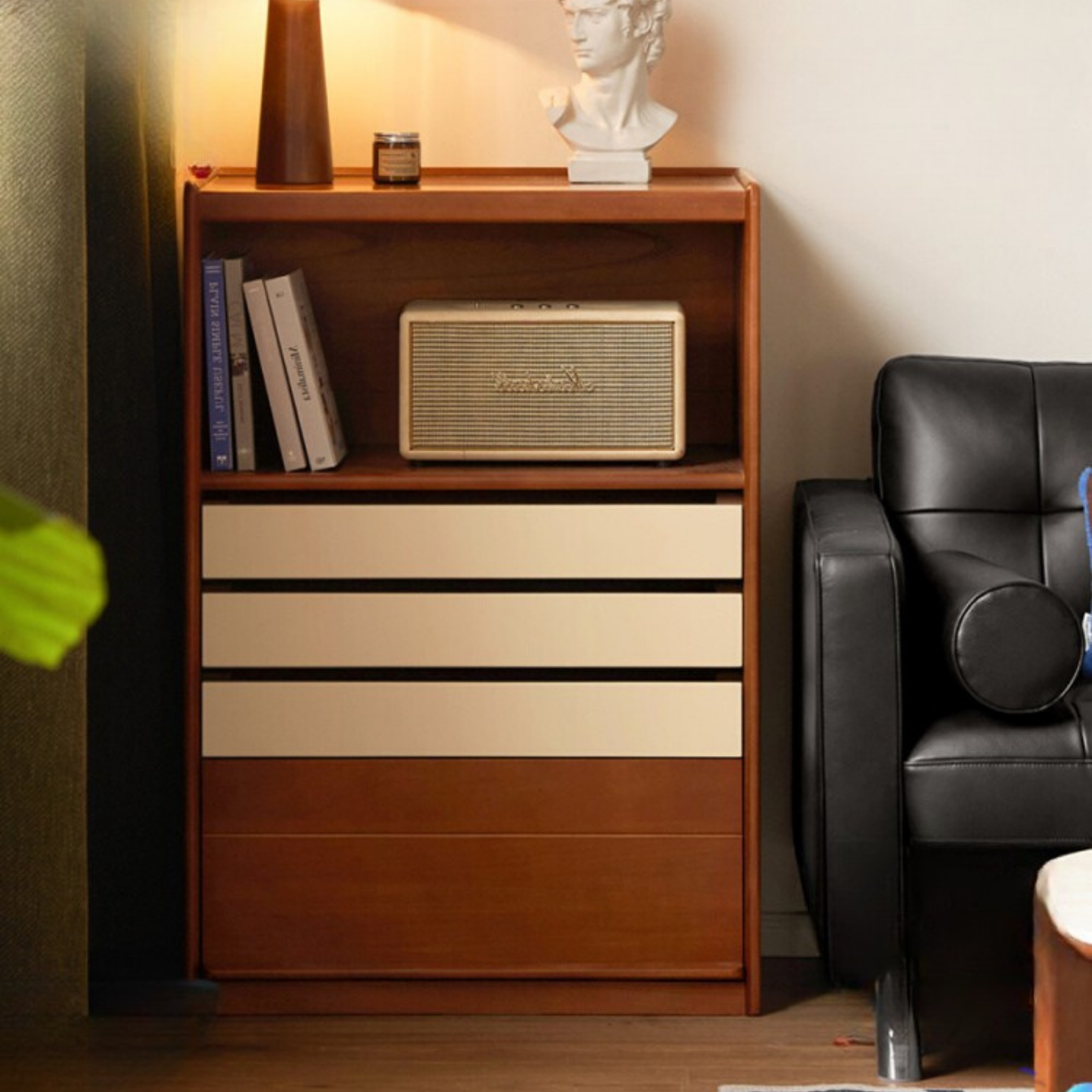 Poplar Solid Wood Antique Style Side Cabinet
