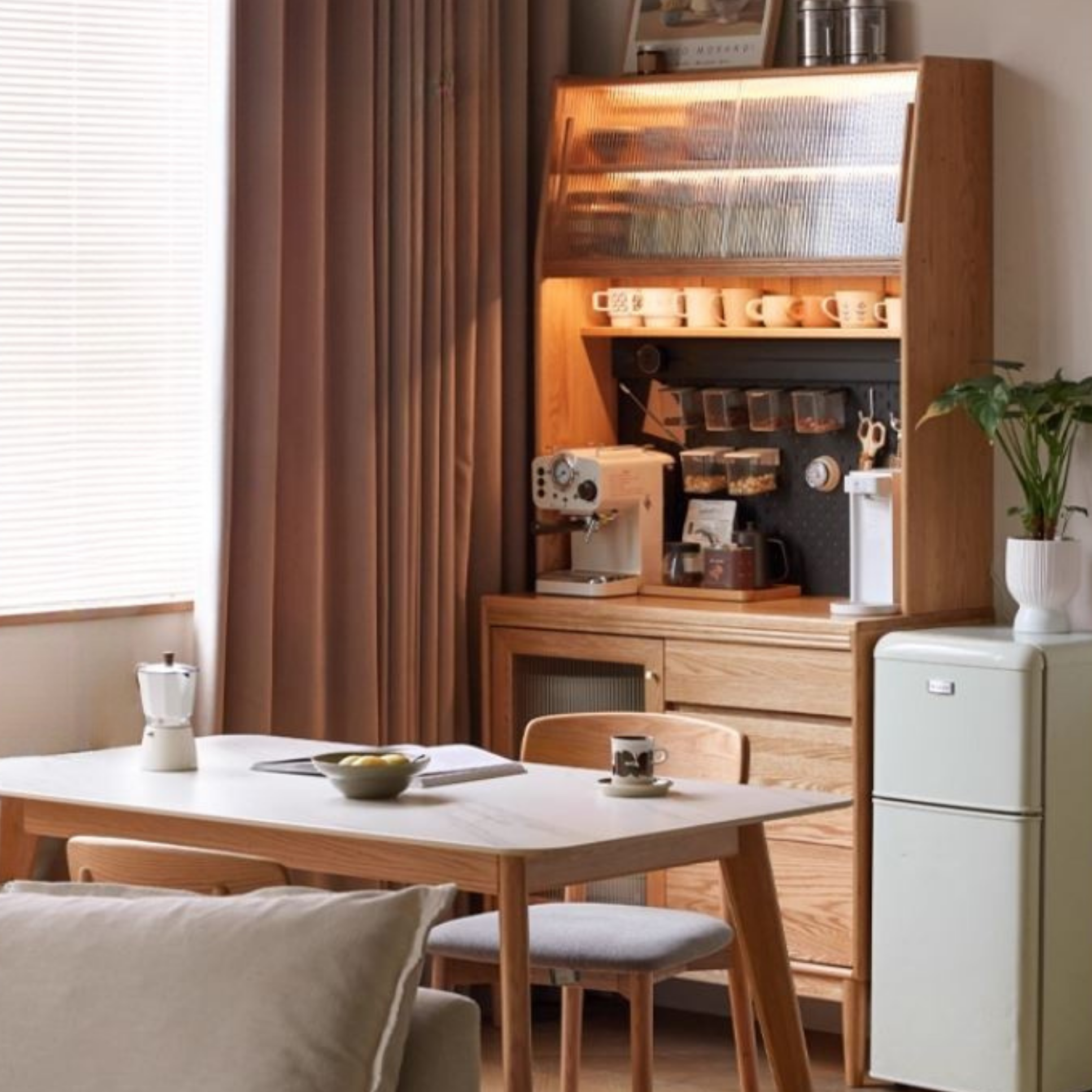 Oak Solid Wood Modern Sideboard