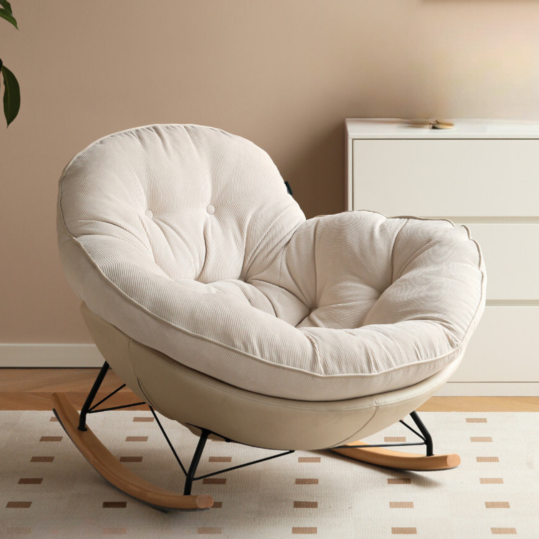 Baby cotton,Beech rocking chair"-