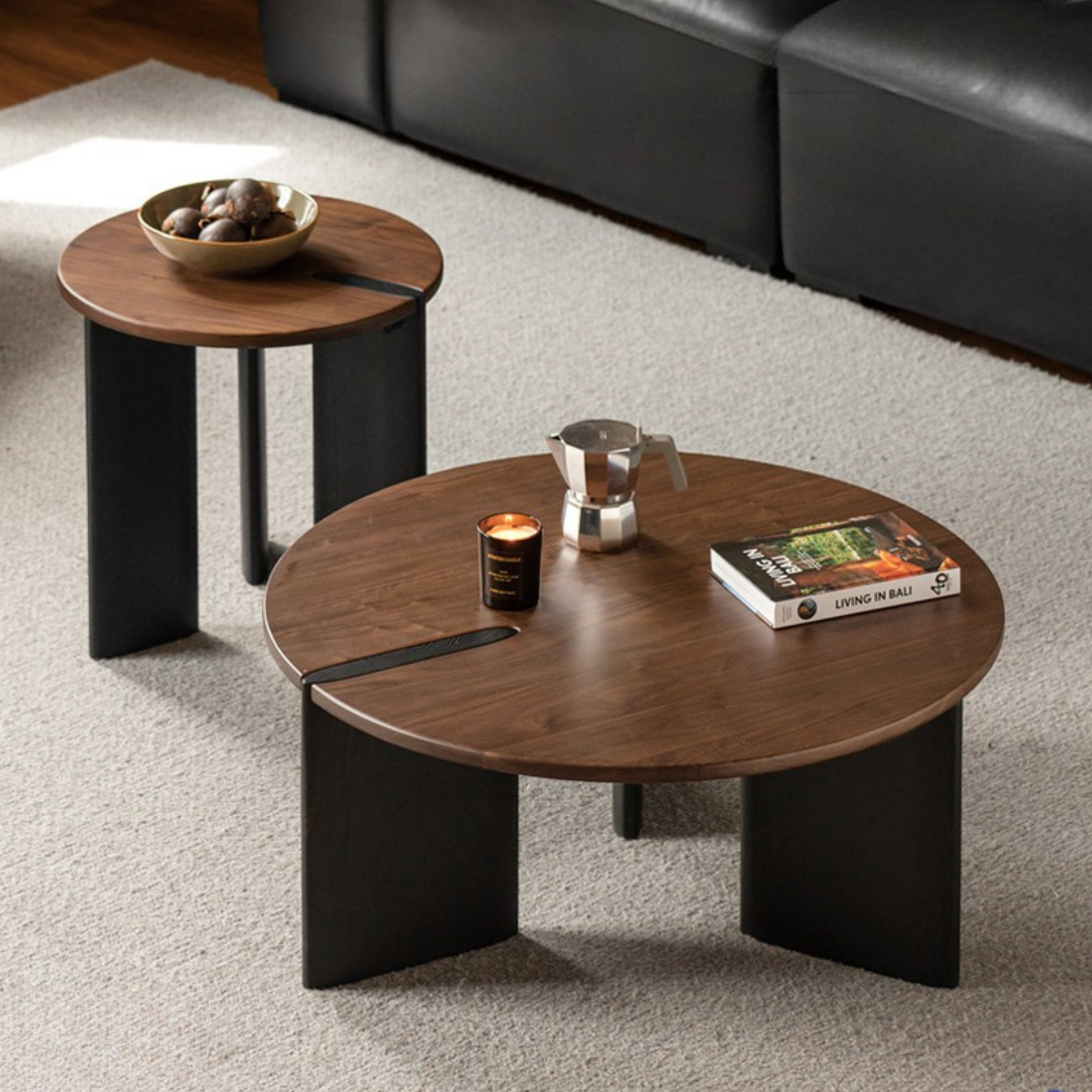 Black Walnut Solid Wood Italian Light Luxury Coffee Table