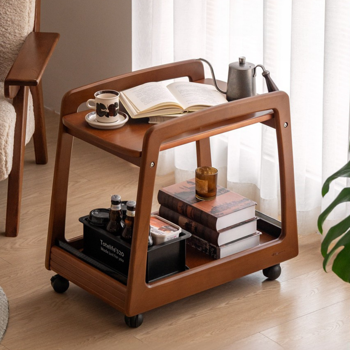 Poplar Solid Wood Antique Style Tea Table