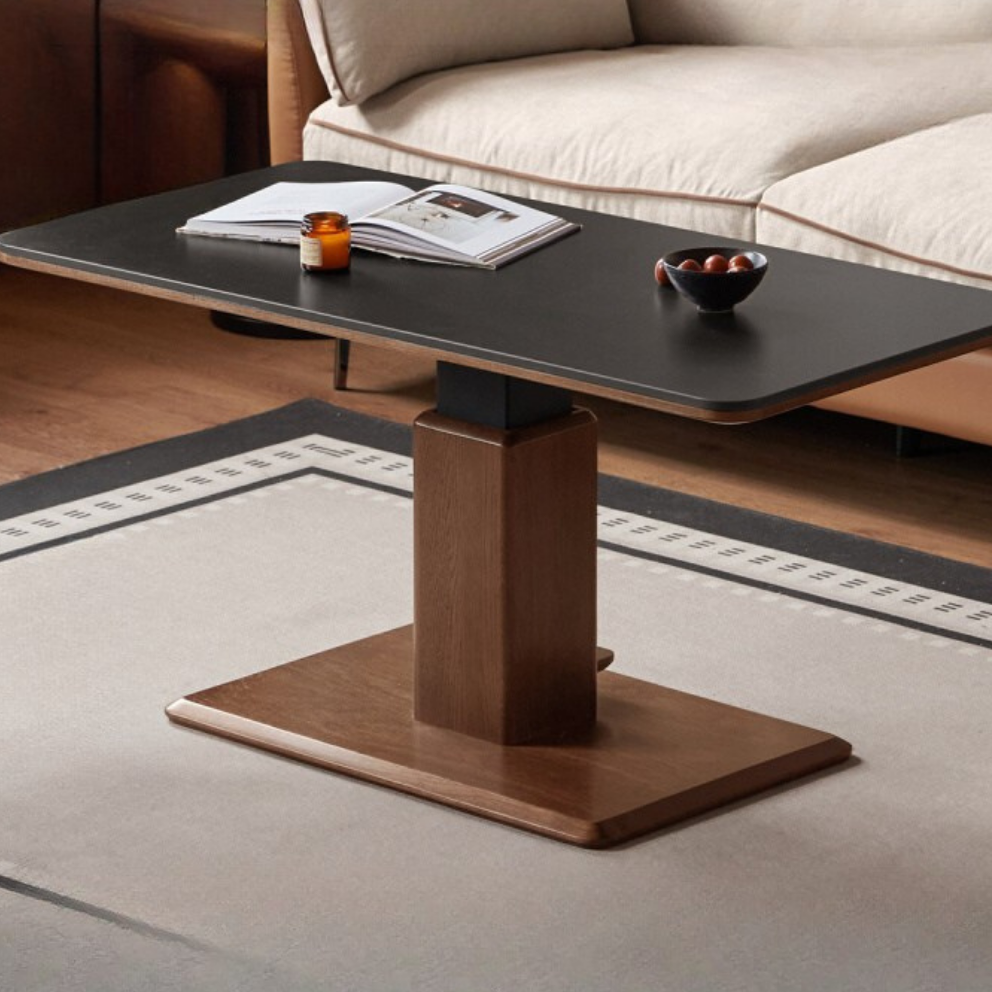 Oak Solid Wood Lifting Coffee Table