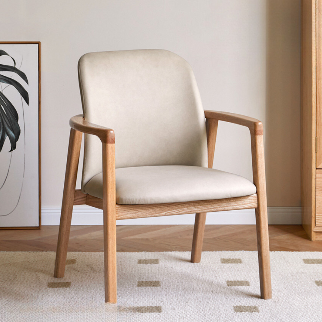 Technology cloth Chair Oak solid wood)