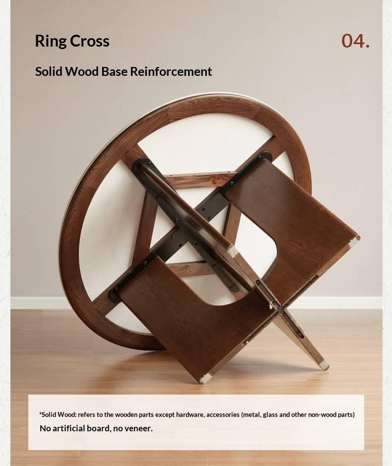 Ash Solid Wood Vintage Style Dining Table