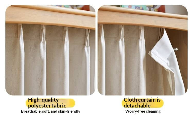 Solid Rubberwood Children's Wardrobe