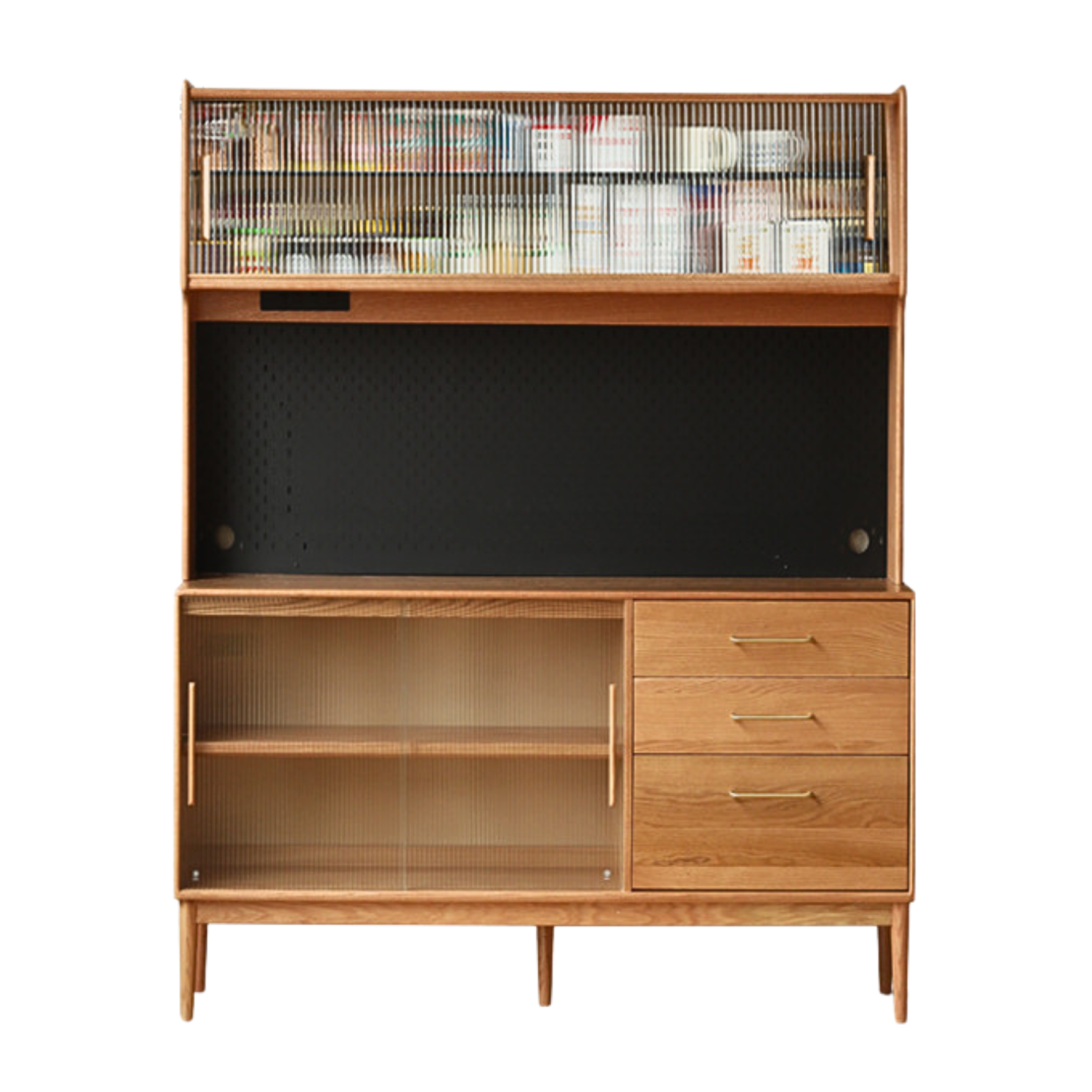 Oak Solid Wood Modern Multifunctional Sideboard,