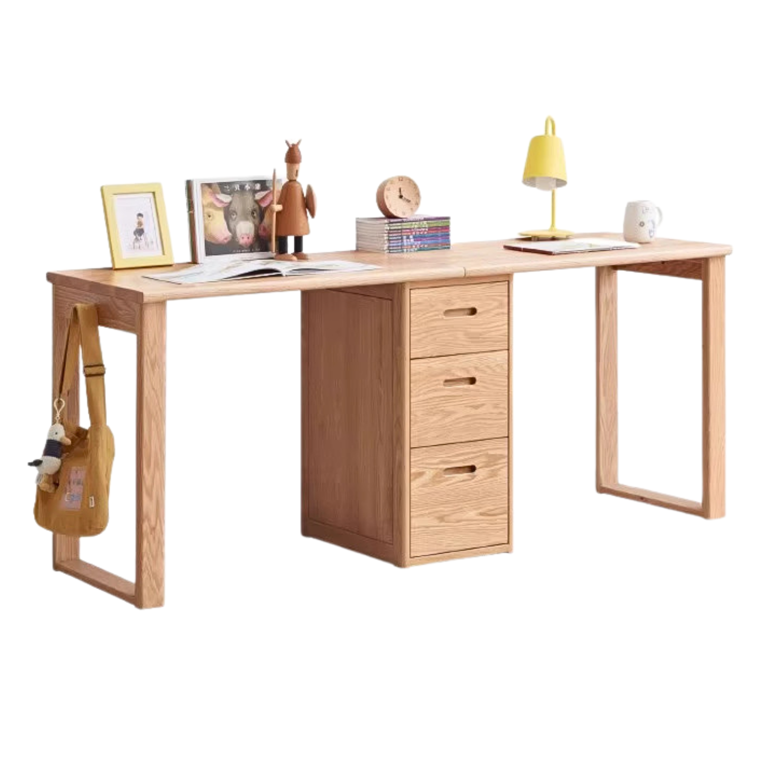 Oak solid wood Office desk , double Office desk :