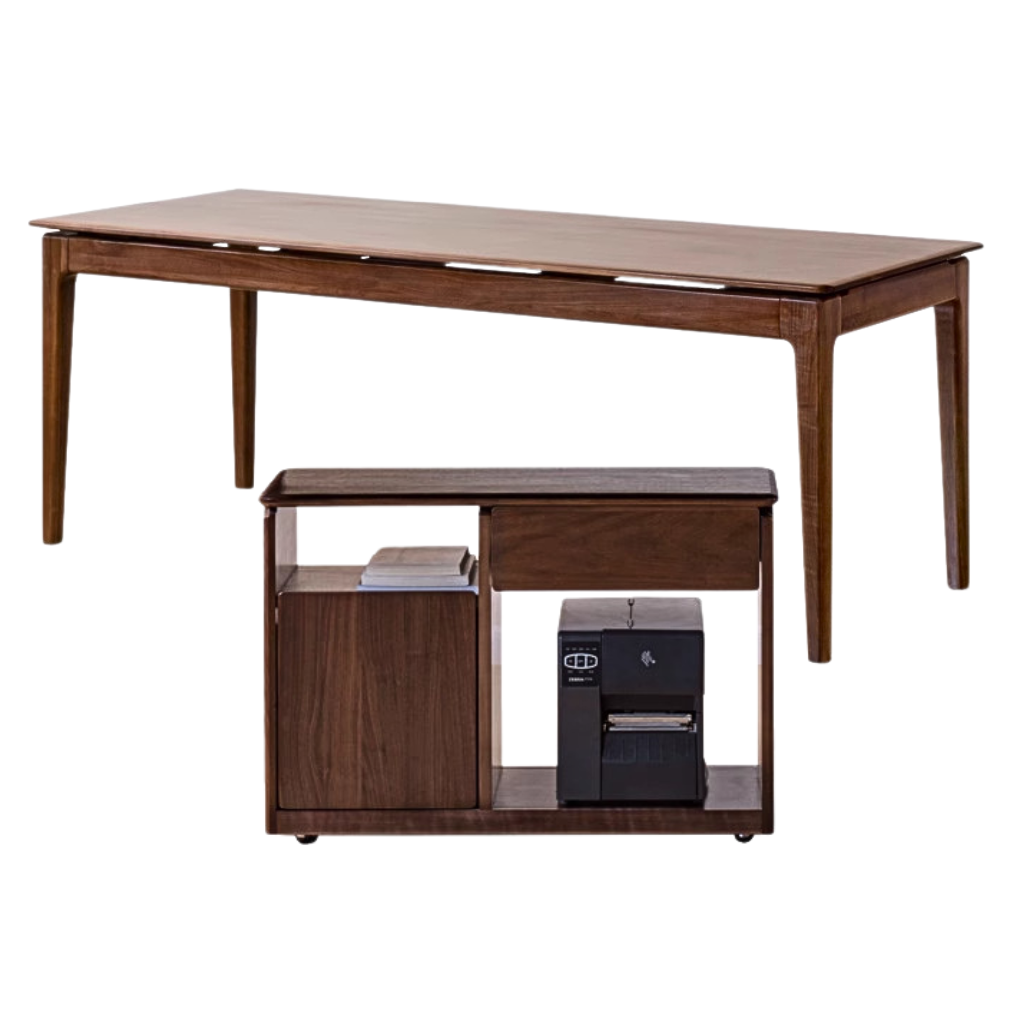 Black walnut, Ash solid wood office desk, long table,