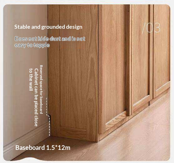 Oak Solid Wood Bookcase with Glass Doors, Large Oak Storage Cabinet for Living Room Display