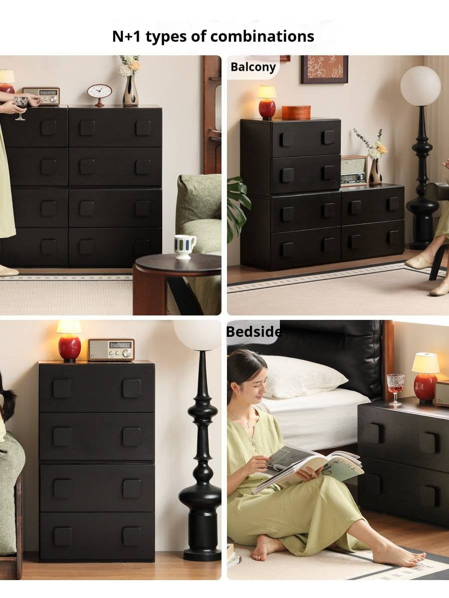 Solid RubberWood TV French Retro Floor Module Combination TV Cabinet.