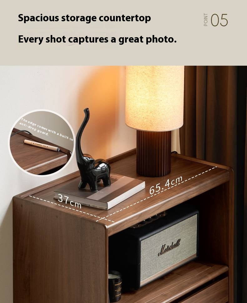 Black Walnut Solid Wood Side Cabinet