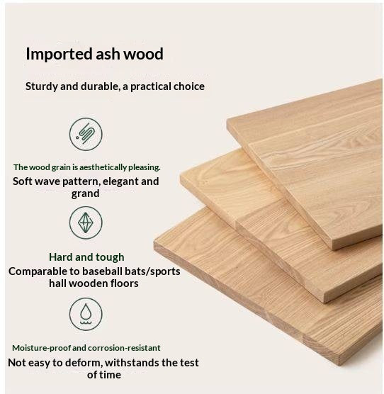 White Ash, Ash Solid Wood TV Stand with Sliding Doors and Sleek Finish