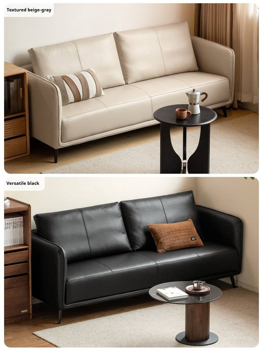 Genuine Leather Sofa, Italian Minimalist Design
