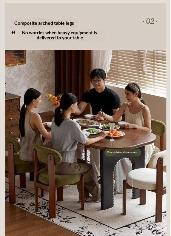 Black Walnut Solid Wood Dining Table French Retro