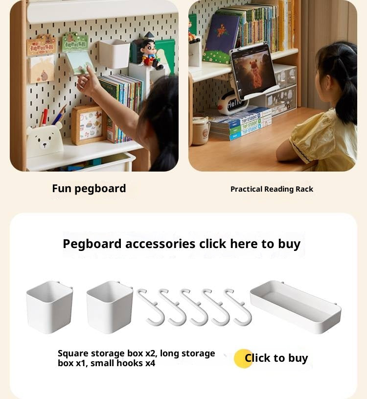 Beech Solid Wood Children's Desk Adjustable Writing Desk