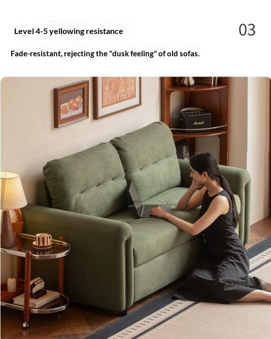 Loveseat Sleeper Sofa with Tufted Channel Back Cushions