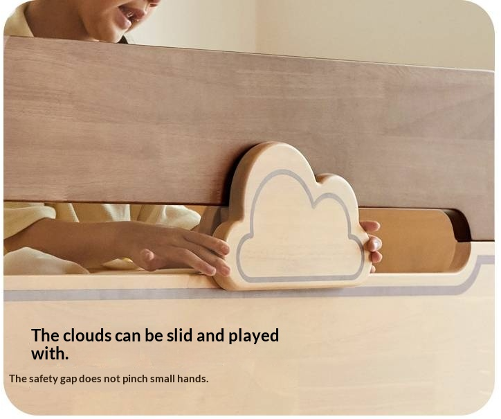 Rubberwood Solid Wood Children's Multifunctional Bunk Bed