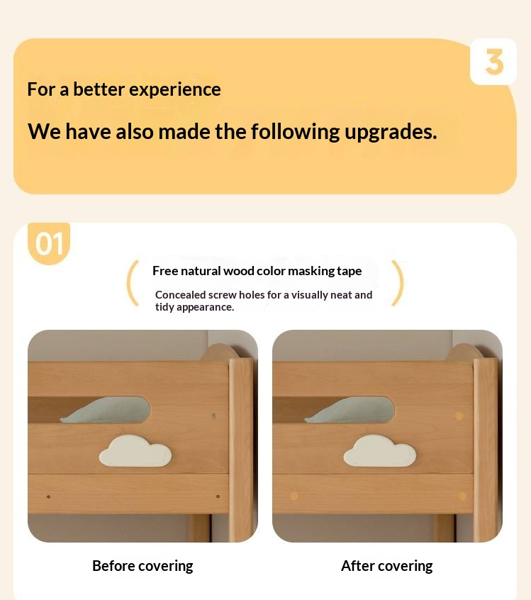 Beech Solid Wood Children's Bunk Bed