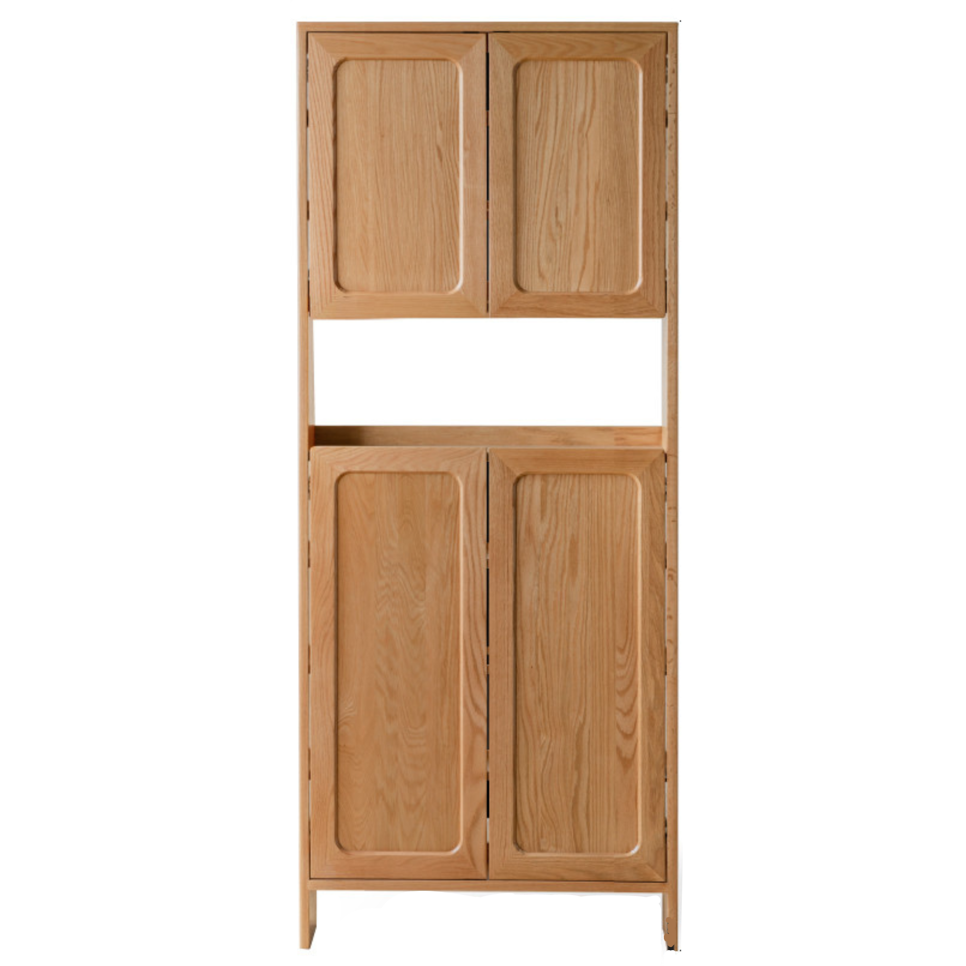 Oak solid wood entrance porch cabinet, ultra-narrow shoe cabinet: