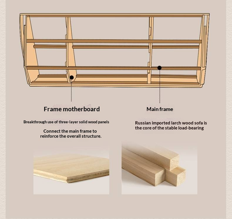 Ash Solid Wood Fabric Retro Edge Detachable Washable Soft Leaning Bed