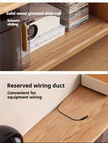 Oak Solid Wood Modern TV Cabinet