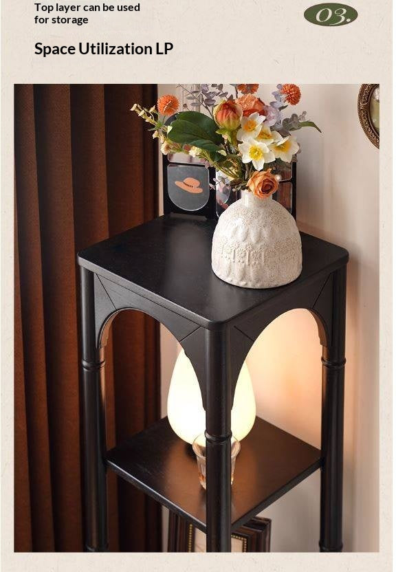 Solid Rubberwood, Tulipwood Solid Wood French Retro Corner Bookcase