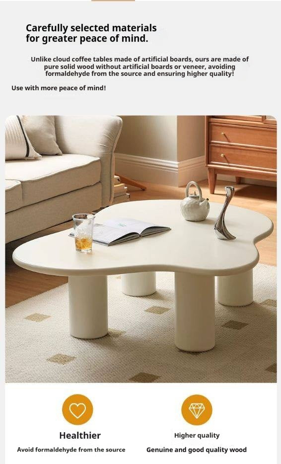 Solid RubberWood Cloud Coffee Table