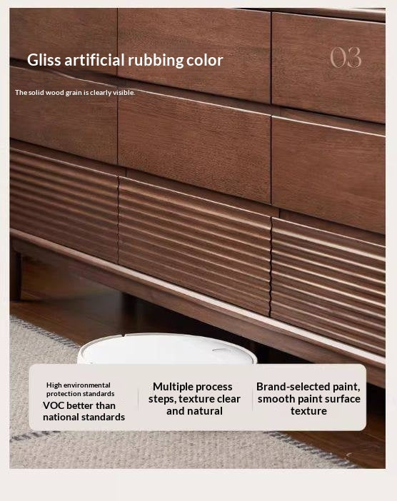 Catalpa Solid Wood Modern Chest of Drawers