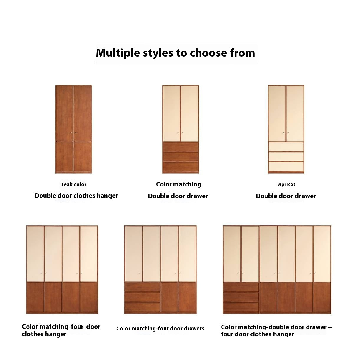 Oak Solid Wood Antique Style Wardrobe